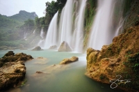 The beautiful waterfall in Vietnam